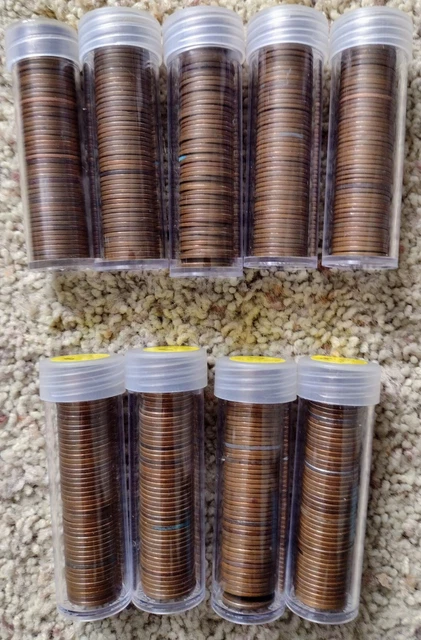 1940’s & 1950’s  Wheat Penny rolls 9 Rolls
