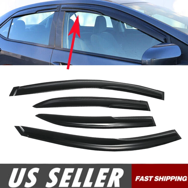 4Pc for 2014-19 Toyota Corolla Sedan Mugen Style Acrylic Window Visor Vent Guard