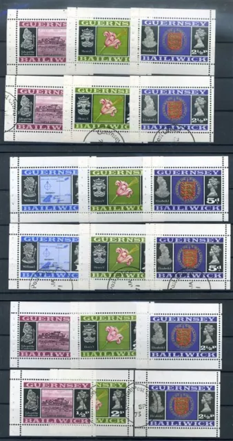 888936) GB Guernsey Lot H-Blätter postfrisch und gestempelt