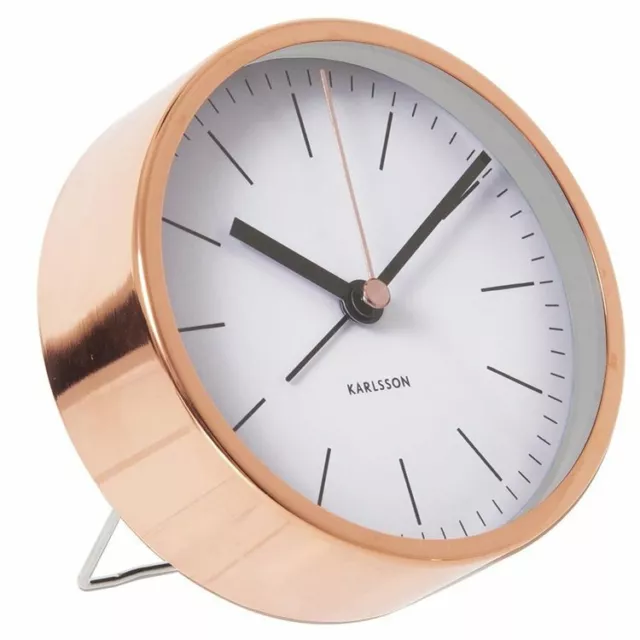 Karlsson Alarm Clock Watch with Copper Case Silent No Ticking Elegant Bedside 2