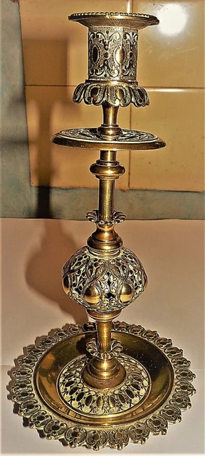 ANCIEN BOUGEOIR BRONZE Belles Ciselures Patine Ancienne COLLECTION Bougie D Imgx1200 4845