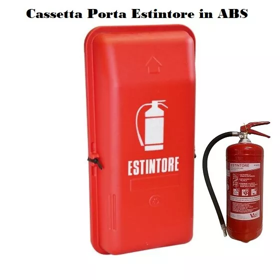 Cassetta Porta Estintore Rossa Kg 6 In Abs + Omaggo