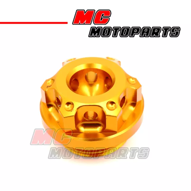 Gold CNC Race Billet Oil Filler Cap For Kawasaki ZX-14R 06-21 06 07 08 09 10