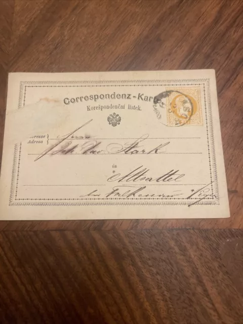 Correspondenzkarte Österreich 2 Kr , 1872