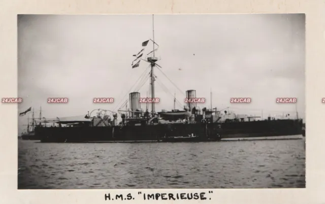 Unique Royal Navy RP Mock-up Postcard HMS "Imperieuse" Cruiser. Sapphire 2 1890s