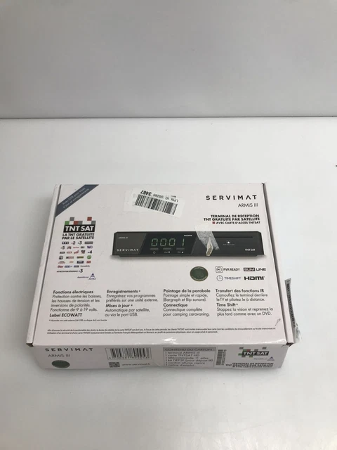 Récepteur TV satellite - SERVIMAT - VEGA 2 - Full HD - Carte TNTSAT V6 - Noir - TV Son