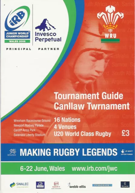 Junior World Championship Wales 2008 Tournament Guide Rugby Programme
