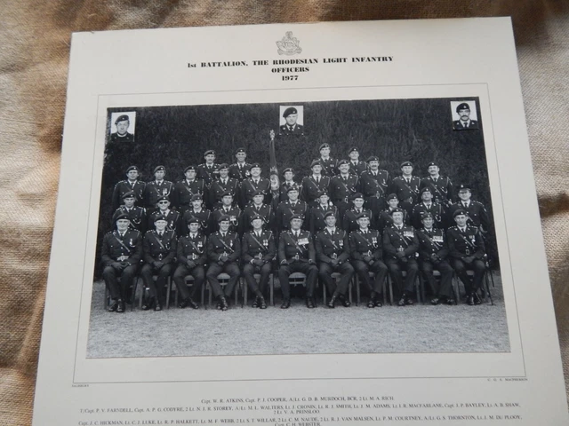 RHODESIA 1ST BATTALION Rhodesian Light Infantry Officers 1977 ...