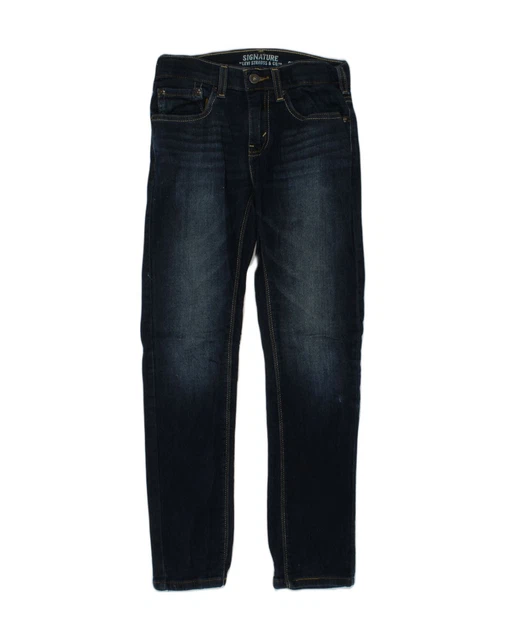 Jeans dritti regolari firmati LEVI'S 11-12 ANNI W26 L26 blu AA38