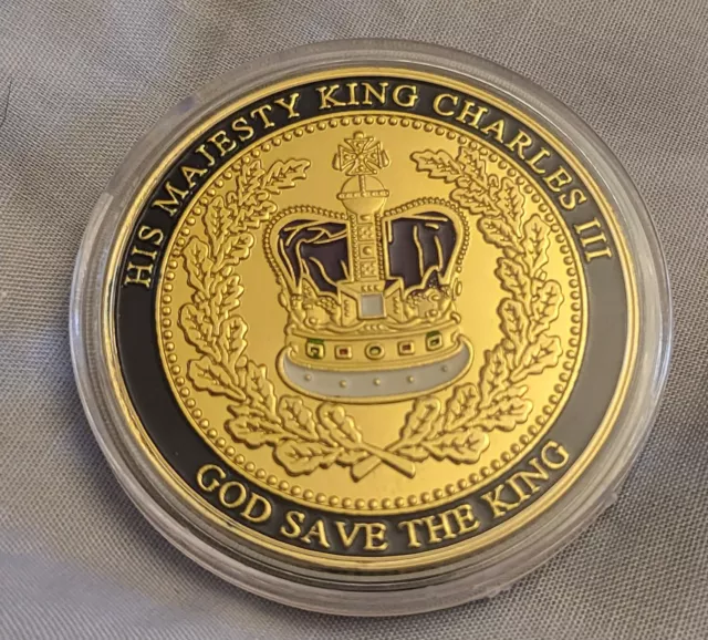 King Charles III Coronation Gold Coin 2023 Royal Family God Save the Crown