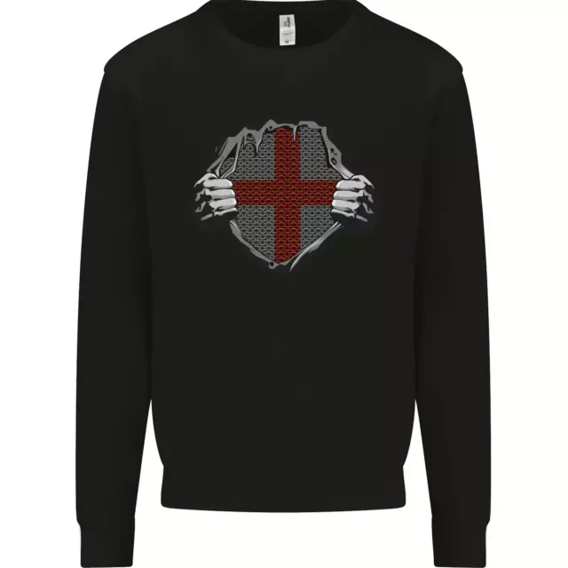 St Georges Day England Flag Fancy Dress Kids Sweatshirt Jumper