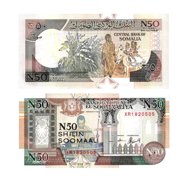 La Somalie Billets de Banque Unc. -n 50- Shillings 1991 Unz Le Grand Mint-Shop