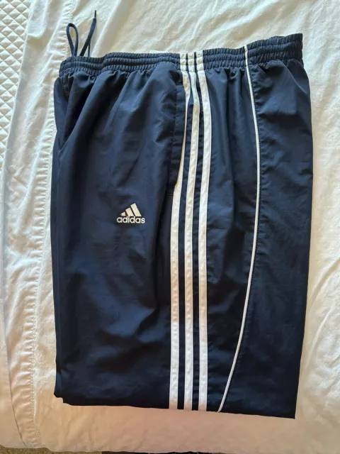 adidas Essentials 3 Stripes Tapered Tricot Men's Pants - Size M, Black