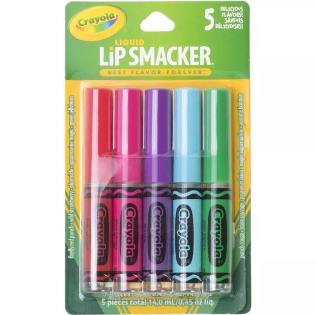 Lip Smacker best flavor forever flavor Crayola Liquid Lip Gloss Party Pack 5 pc