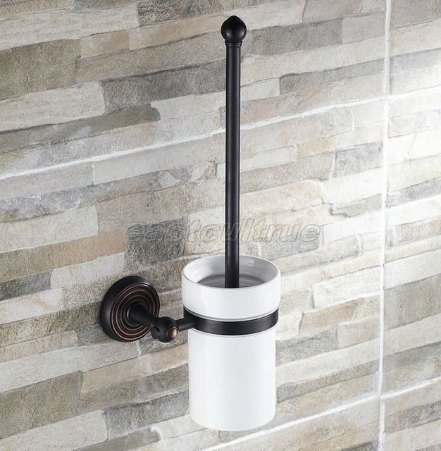Oil Rubbed Bronze Wall Mounted Bathroom Accessory Toilet Brush Holder Set eba119