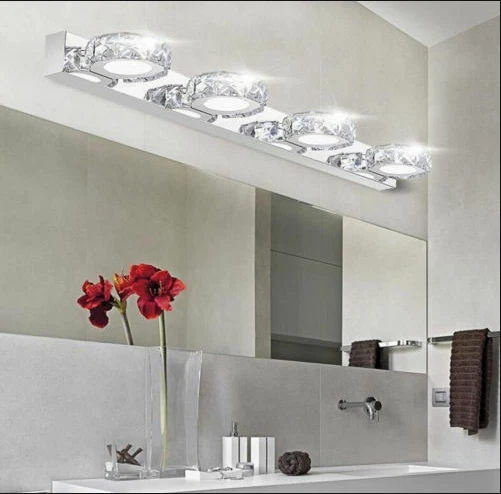 Indoor LED Crystal Mirror Light Bathroom Toilet Vanity Lights Makeup Wall Lamp
