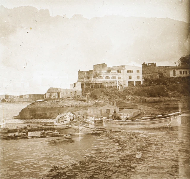 FRANCE Port-Cros Île à Hyères c1930 Photo Plaque de verre Vintage V36L5n10