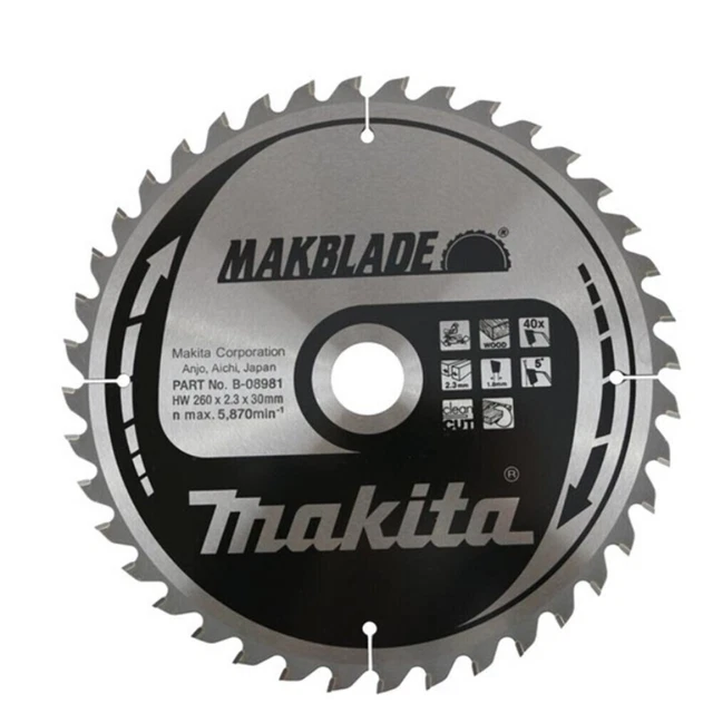 Makita B-08981 TCT Circular Saw Blade 260 x 30mm 40T