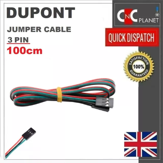 3 Pin Female to Female Jumper Wire Dupont pin Cable 3D printer stepper UK FAST