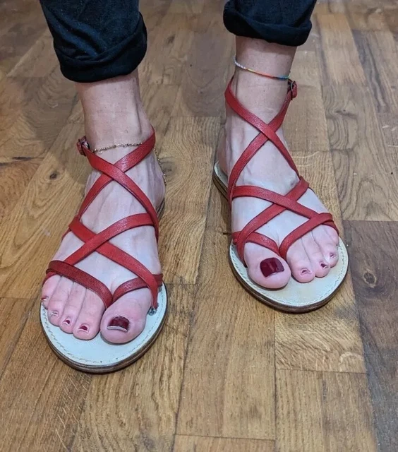SANDALI ARTIGIANALI INFRADITO donna Su Misura Made in Italy EUR 52