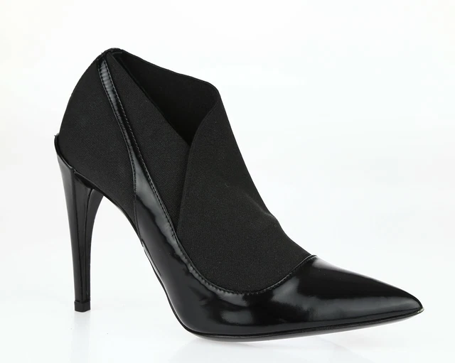 Womens CHRISTIAN DIOR 226032 black leather ankle booties sz. 35.5 3