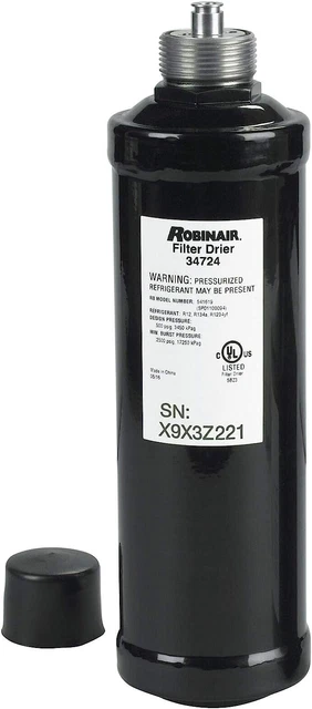 Robinair 34724 A/C Recycling Filter-Drier Spin-On Filter Black