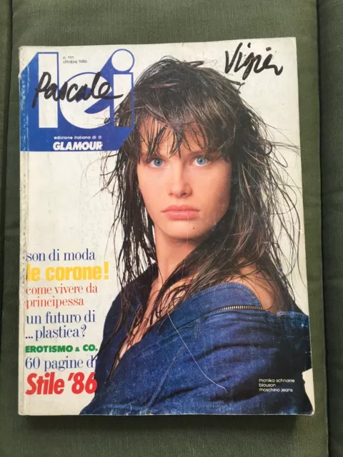 Lei Glamour Vogue Italia Ott 1986 Knight Bolofo Chemetov Benneton Meisel Hanson 