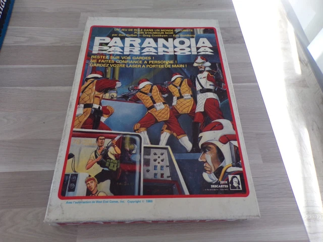 coffret paranoia RPG jeu de role 1986 descartes