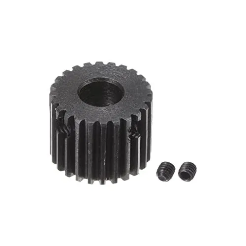 uxcell Pinion Gear Set 45# Carbon Steel Motor Rack Spur Gear Black 0.5 Mod 24...