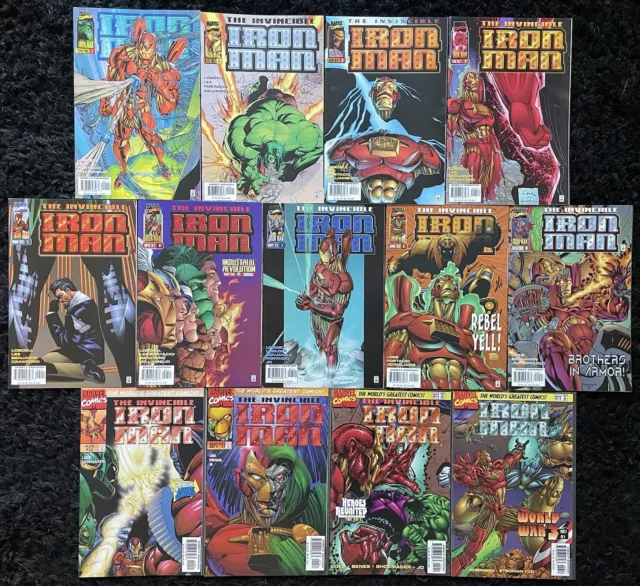 Iron Man Vol. 2 #1-13 COMPLETE SERIES SET - Marvel Comics 1996 - Whilce Portacio