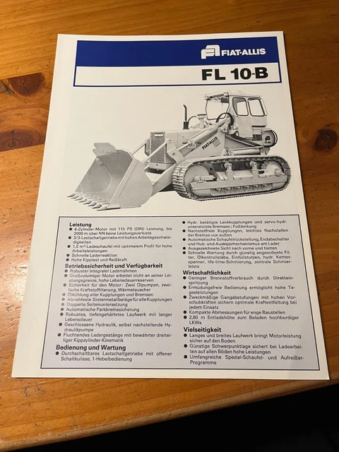 2 Prospekte Fiat-Allis Fiatallis 645B Datenblätter Technische Daten Preise Angeb - Fiat-Allis Baumaschinen GmbH - Angerer