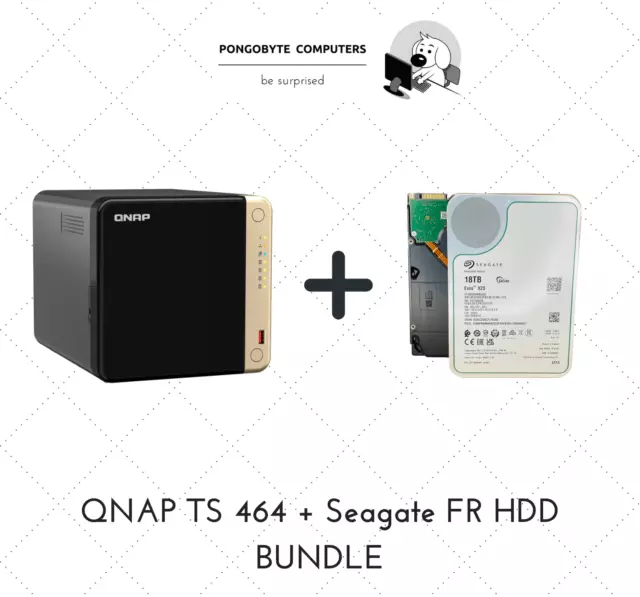 Bundle - Qnap TS-464-8G 4-Bay NAS & Seagate Exos FR HDD