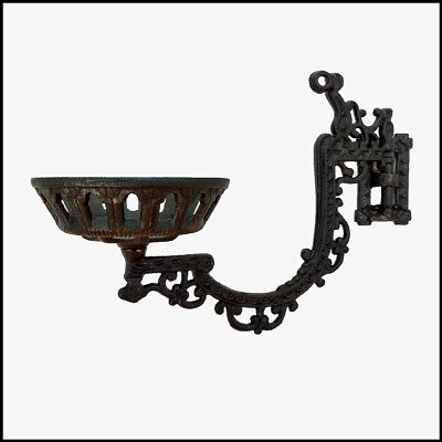 11" Cast Iron Oil Lamp Wall Bracket Assembly Victorian Style - New