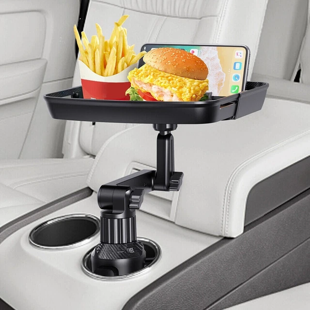 Multifunctional Car Swivel Mount Holder Travel Cup Coffee Table Stand Food Tray