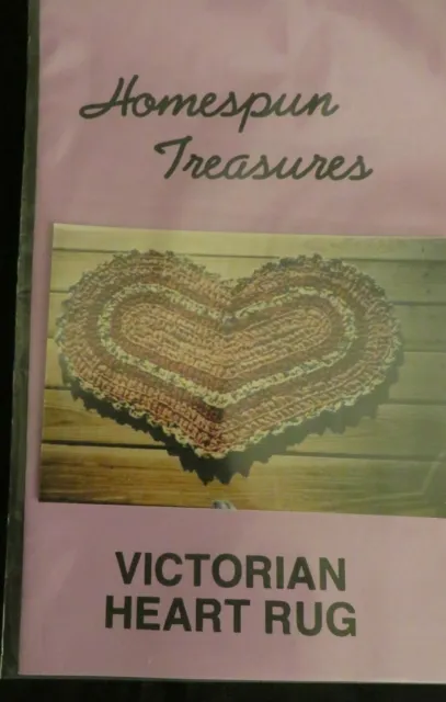 Nuevo en paquete alfombra corazón victoriano patrón de ganchillo de Homespun Treasures - 1994