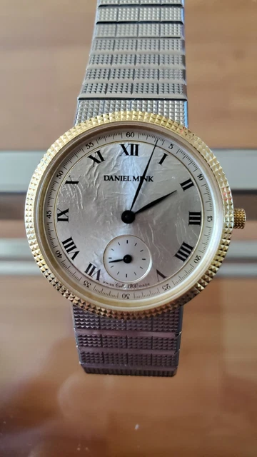 DANIEL MINK Two Tone 18K Yg&Ss Unisex Quartz Elegant Watch 