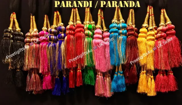 Indian Punjabi Pranda Mehndi Jagoo Charms Bridal Patiala Paranda Hair Braid  A29