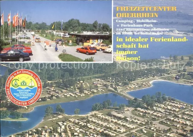 72035351 Stollhofen Fliegeraufnahme Freizeitcentrum Oberrhein Camping Mobilheim