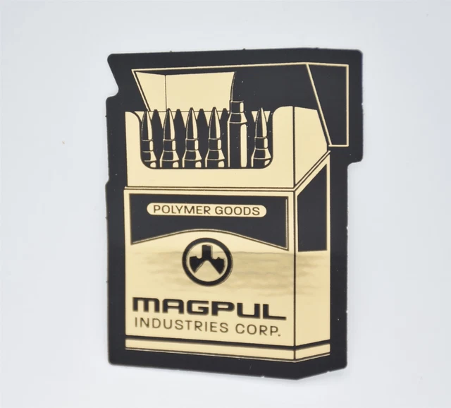 Magpul "Pack Of Cigarettes" Gold Logo Sticker/Logo Decal Mapul Sling Shotshow 23