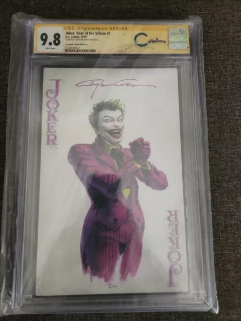 Joker Year Of The Villain #1 Clayton Crain Variant C Convention CGC 9.8 SS