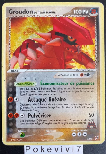 Carte Pokemon GROUDON 9/95 Holo Bloc EX Team Aqua VS Team Magma FR