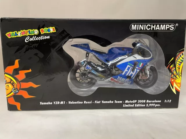 Minichamps Yamaha YZR-M1 Valentino Rossi MotoGP Barcelona 2008 1/12 122083096