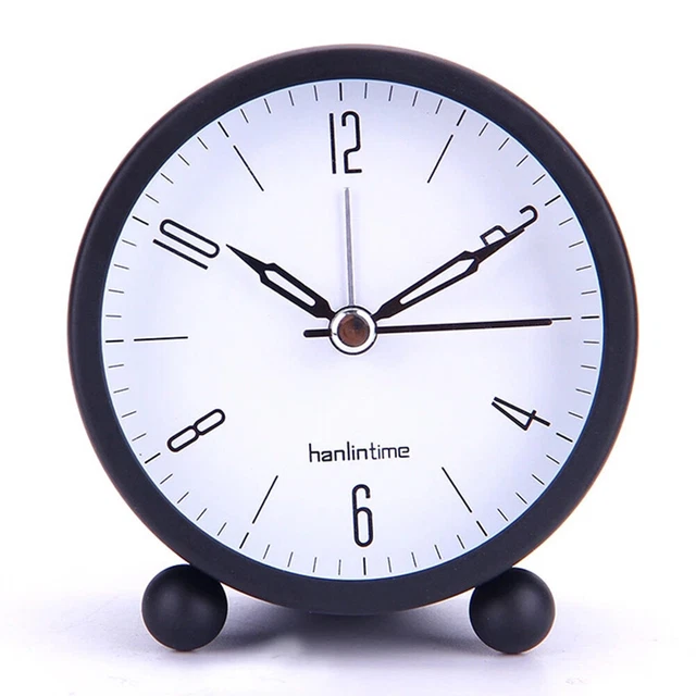 Zuoox Luminous - Despertador, reloj de escritorio redondo de 4 pulgadas, silenci