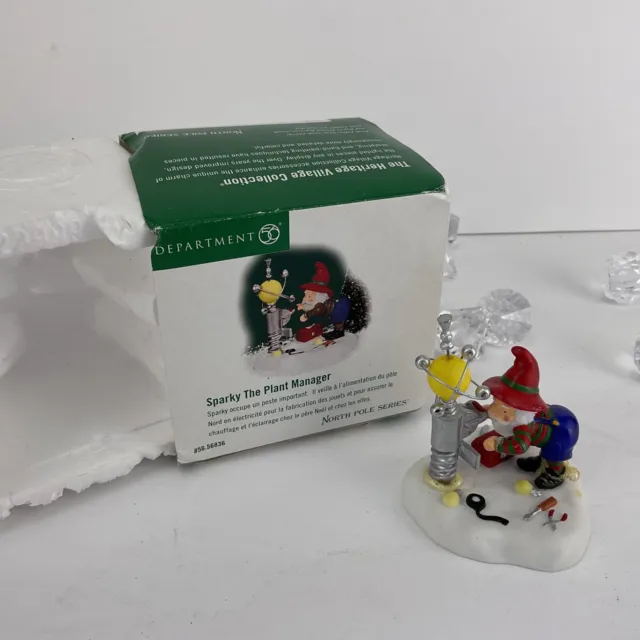 DEPT 56 NORTH POLE VILLAGE Accessory  "SPARKY THE PLANT MANAGER" # 56.56836