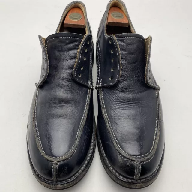 Bed Stu Men’s HENRY Black Distressed Leather Moc Split Toe Derby Shoes 2490 Sz 9
