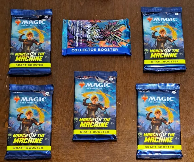 MTG 6x Booster Pack Lot - CLB Collector and 5 March of the Machine Draft Booster