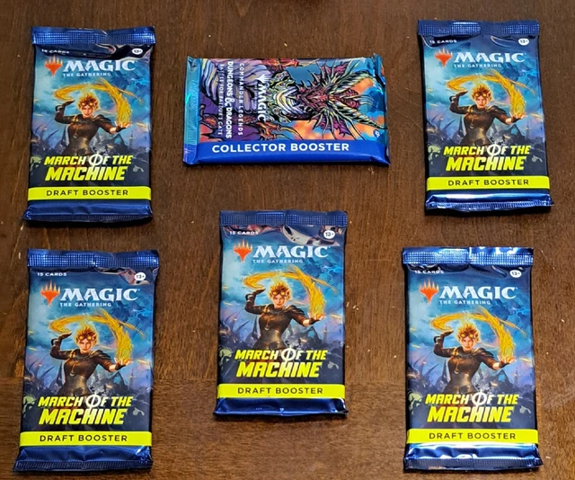 MTG 6x Booster Pack Lot - CLB Collector and 5 March of the Machine Draft Booster MTG 6x Booster Pack Lot - CLB Collector and 5 March of the Machine Draft Booster