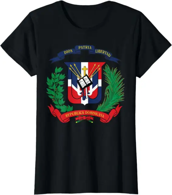 Dominican Republic flag National Emblem Republica Dominicana T-Shirt For Women