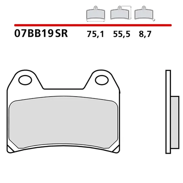 Brembo Front Brake Pad Kit Motorcycle Guzzi Breva 850 06-11-Cod. 07Bb19Sr