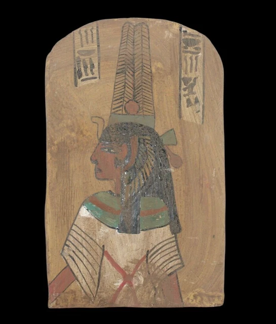 RARO ANTIGUO EGIPCIO ANTIGUO REINA Nefertari Wood Stella Stela (Historia de...